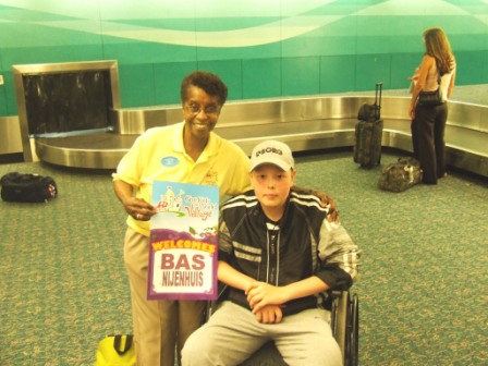 We werden in Orlando enthousiast ontvangen door Bert, een vrijwilligster van de Amerikaanse Make a wish foundation